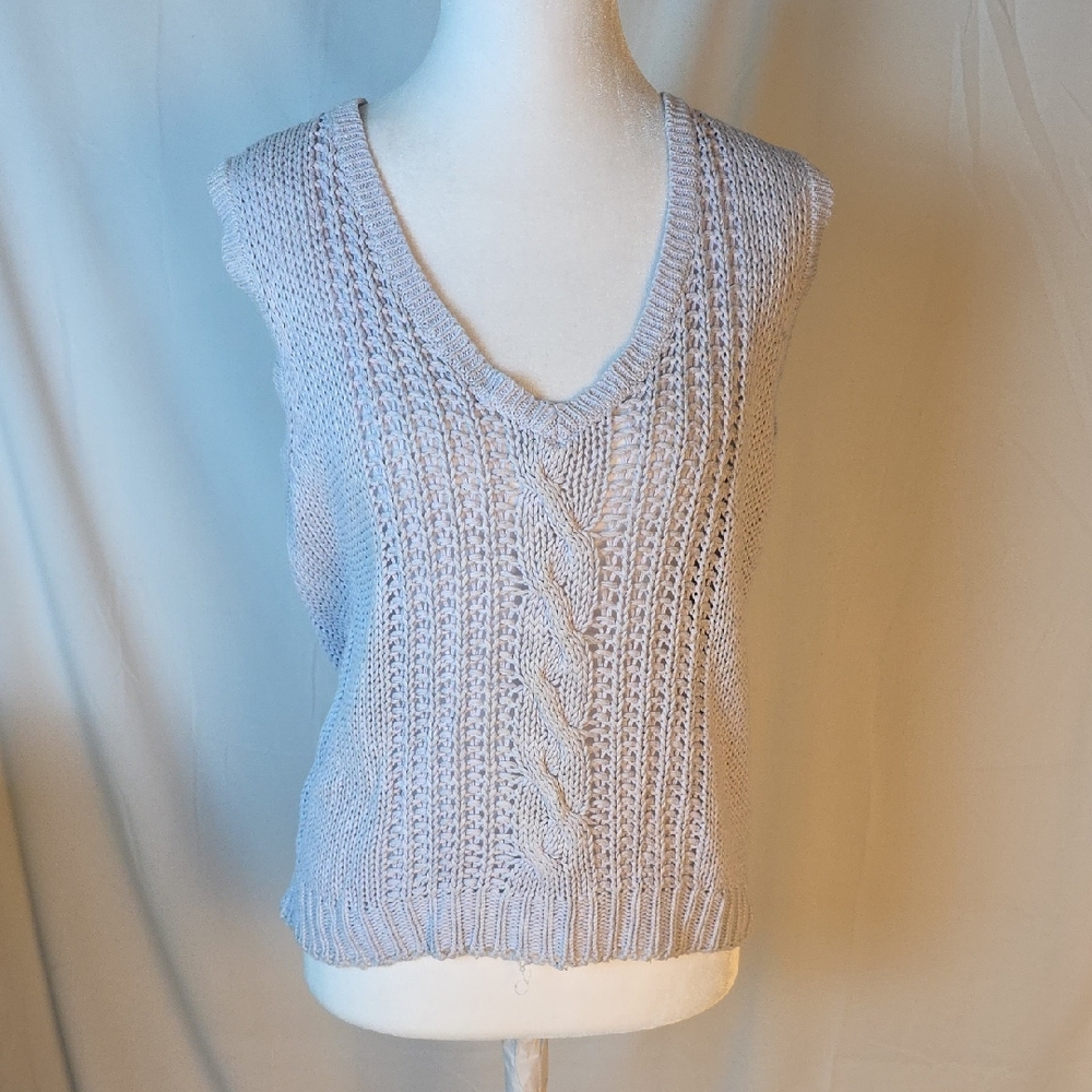 Vintage Emily's Closet Lavender Knit Sleeveless Sweater